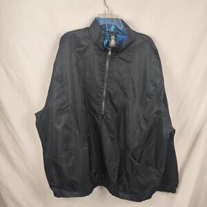 Marvel Jacket Mens 2XL Black Avengers 1/4 Zip Pullover Windbreaker Lined Pockets